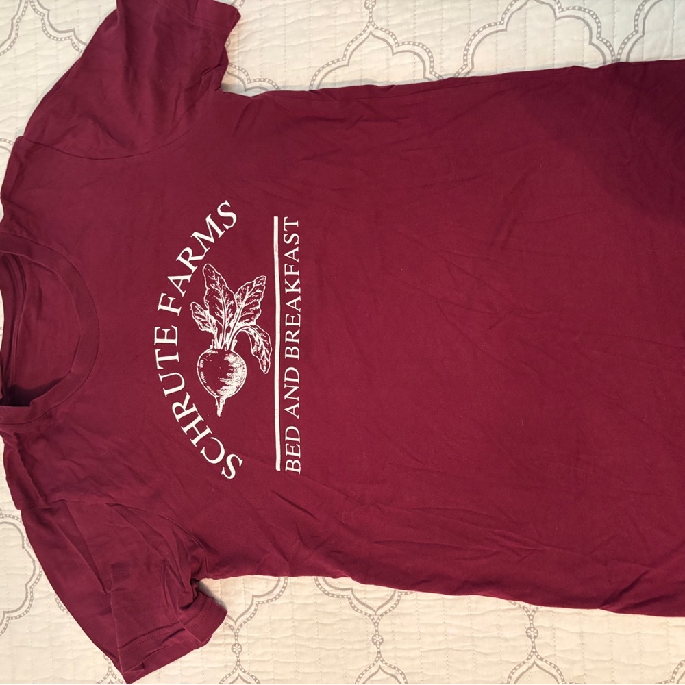 Schrute Farms Maroon T-Shirt